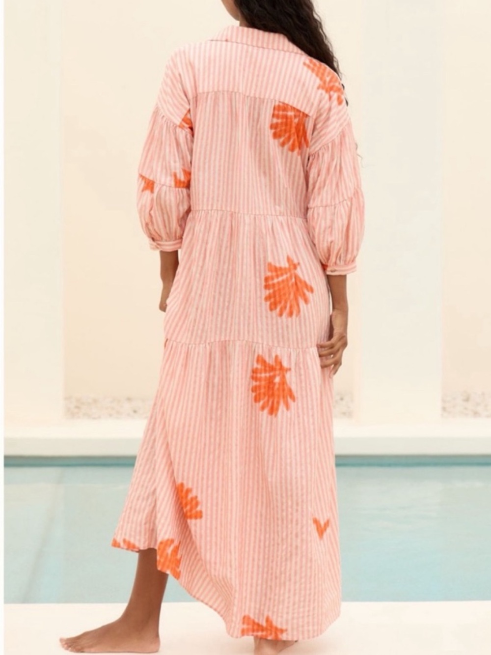 The Carolita Printed Tiered Shirt Dress by Celandine: Daniella Manini Edition - Picture 4 of 14